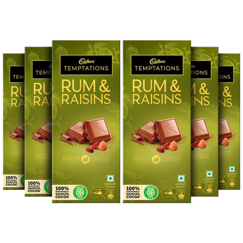 Cadbury Temptation Rum and Raisin Chocolate 70g